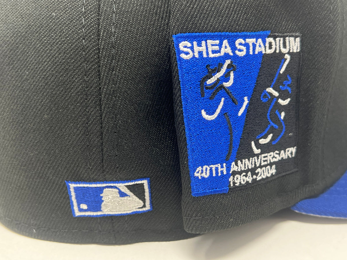New York Mets Shea Stadium 40th Anniversary Black Royal New Era Fitted Hat