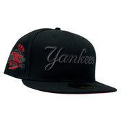New York Yankees 75th anniversary "Metallic Pack" Red Brim Fitted Hat