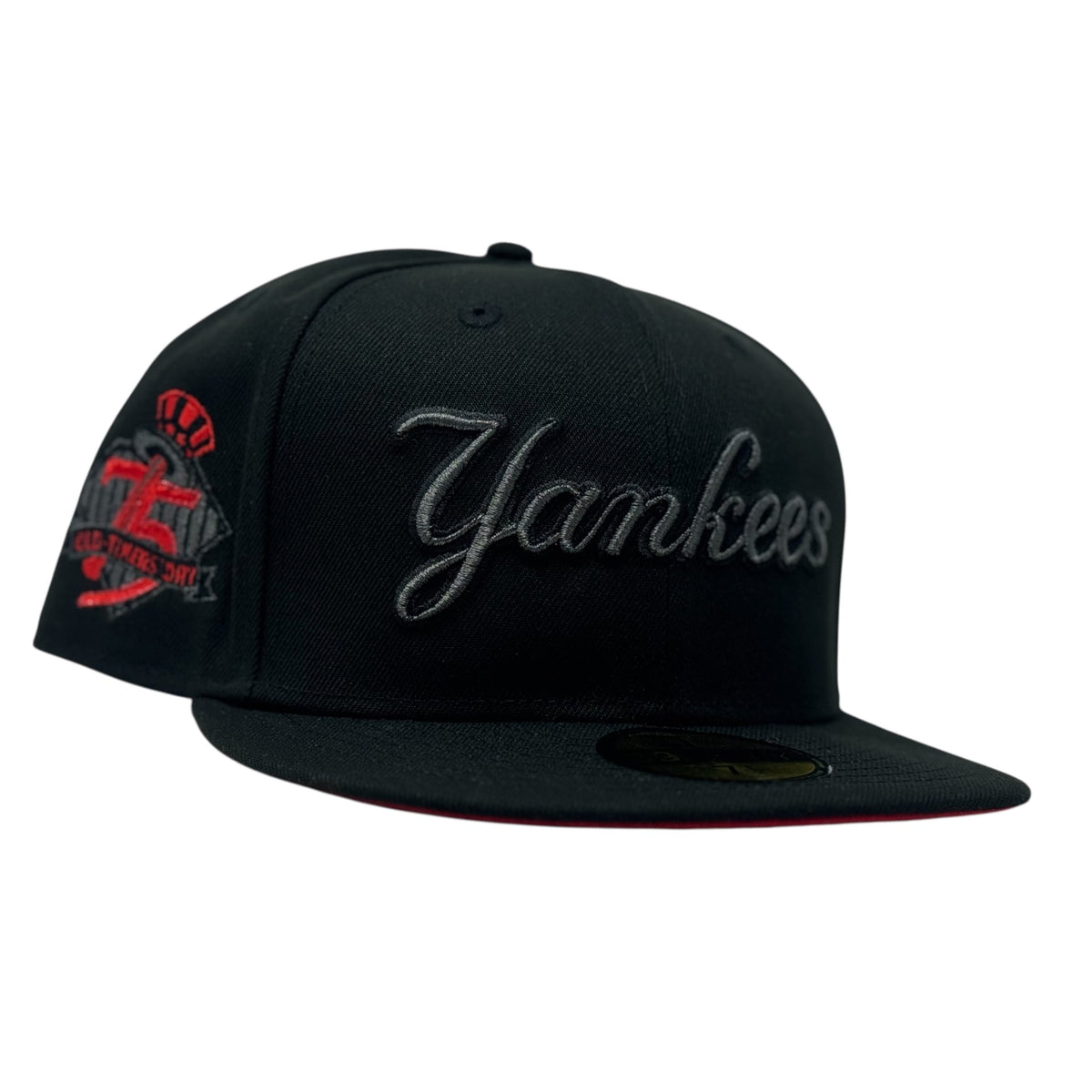 New York Yankees 75th anniversary "Metallic Pack" Red Brim Fitted Hat