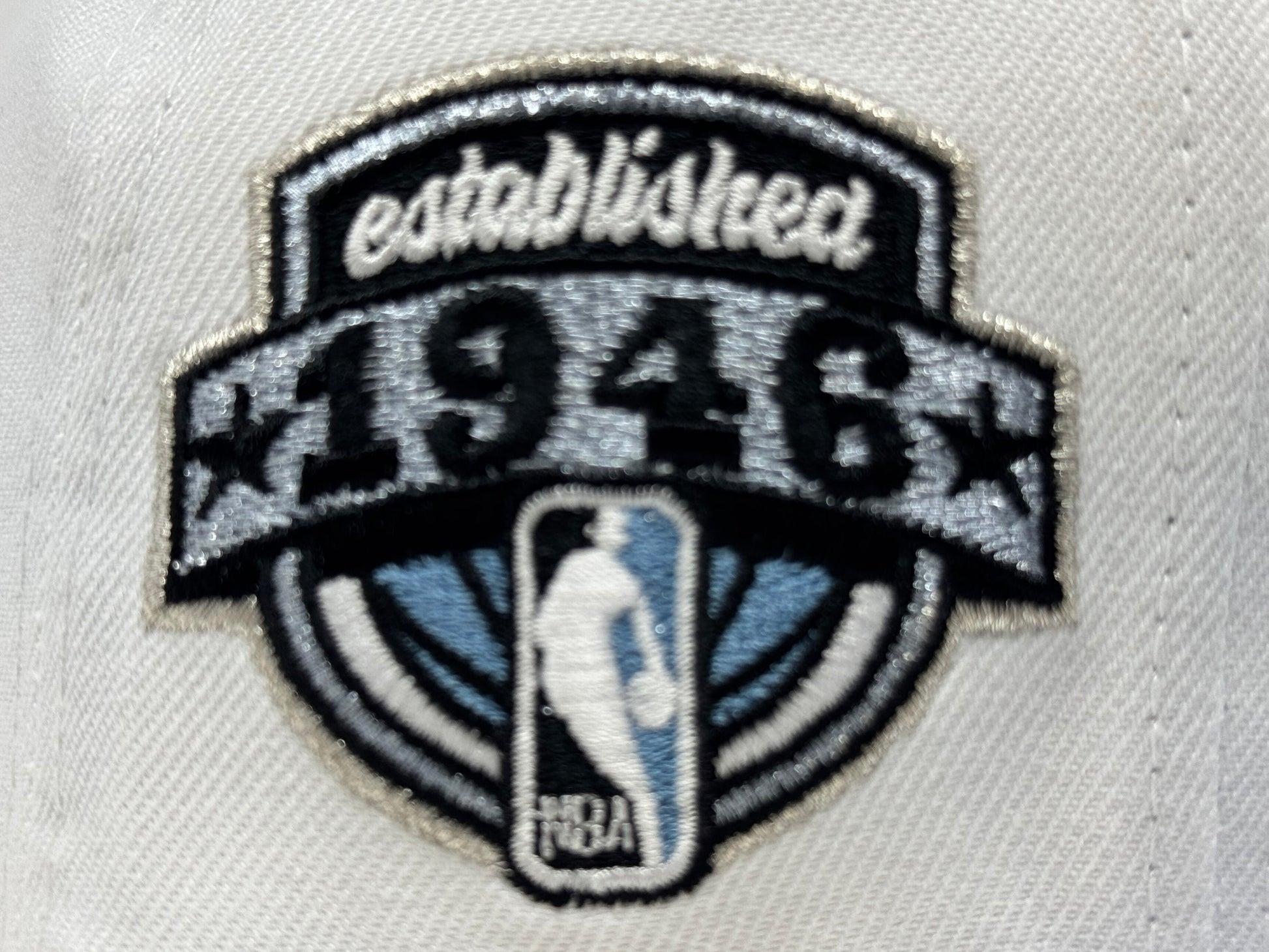 New York Knicks 1946 Established Fitted Hats-White Sky Blue