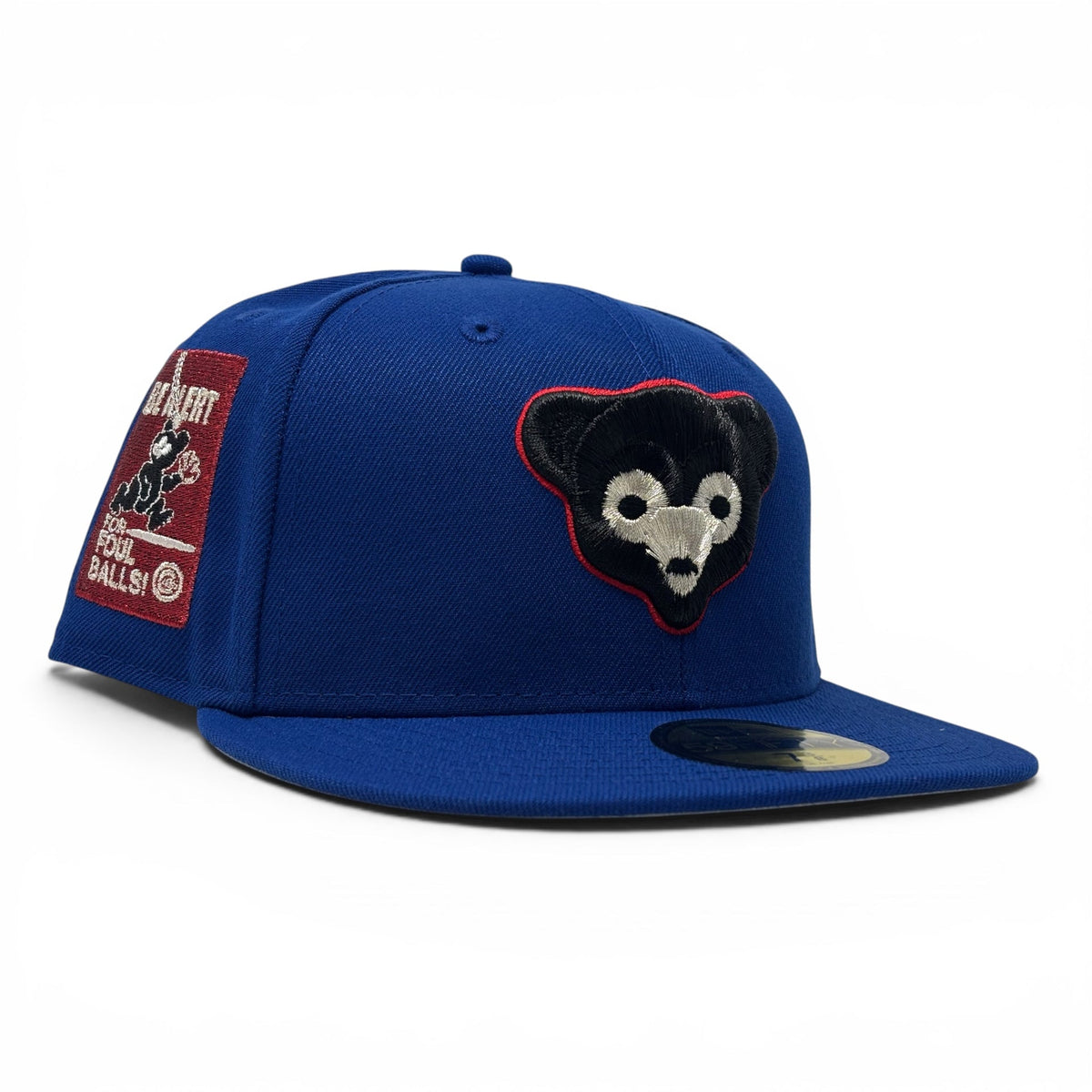 Chicago Cubs Be Alert Foul Ball Logo New Era Fitted Hats-Royal