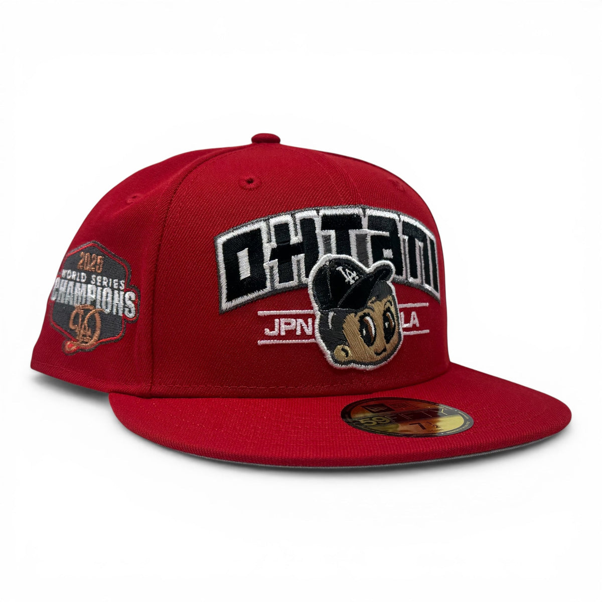 Los Angeles Dodgers 2025 World Series Champions Ohtani Fitted Hats-Red