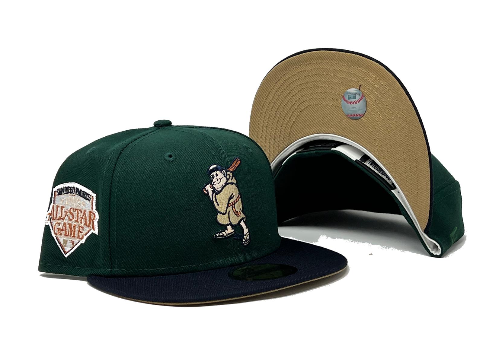 SAN DIEGO PADRES 1992 ALL STAR GAME " GREEN DOME" TOAST BRIM NEW ERA FITTED HAT