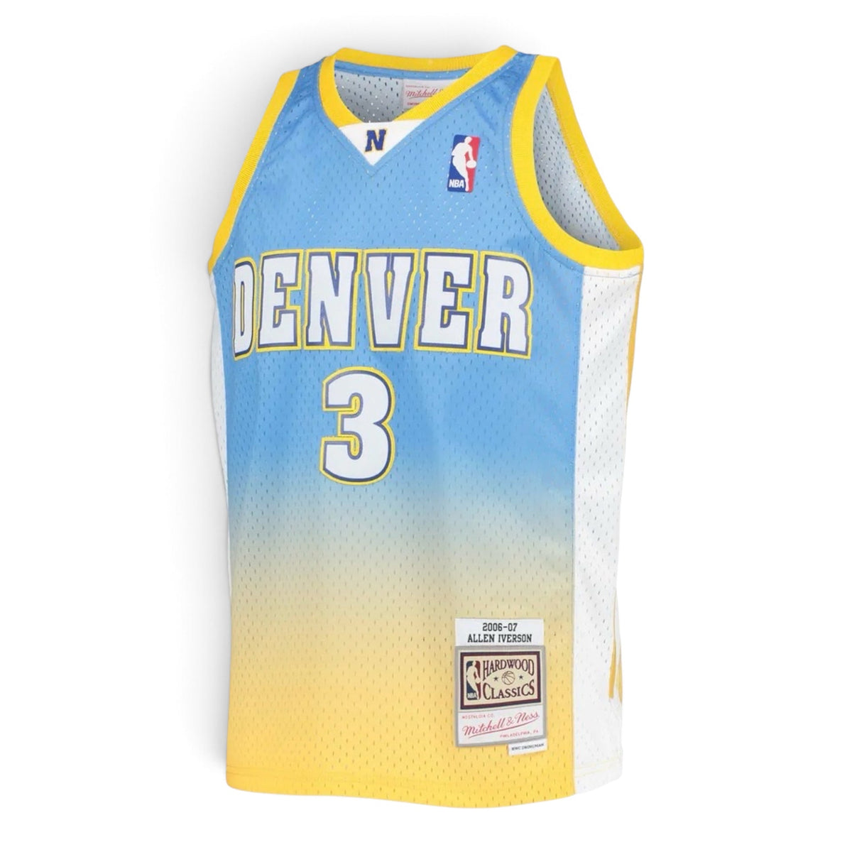 Denver Nuggets Mitchell & Ness 2006-07 Hardwood Classics Fadeaway Swingman Jersey - Powder Blue/Gold