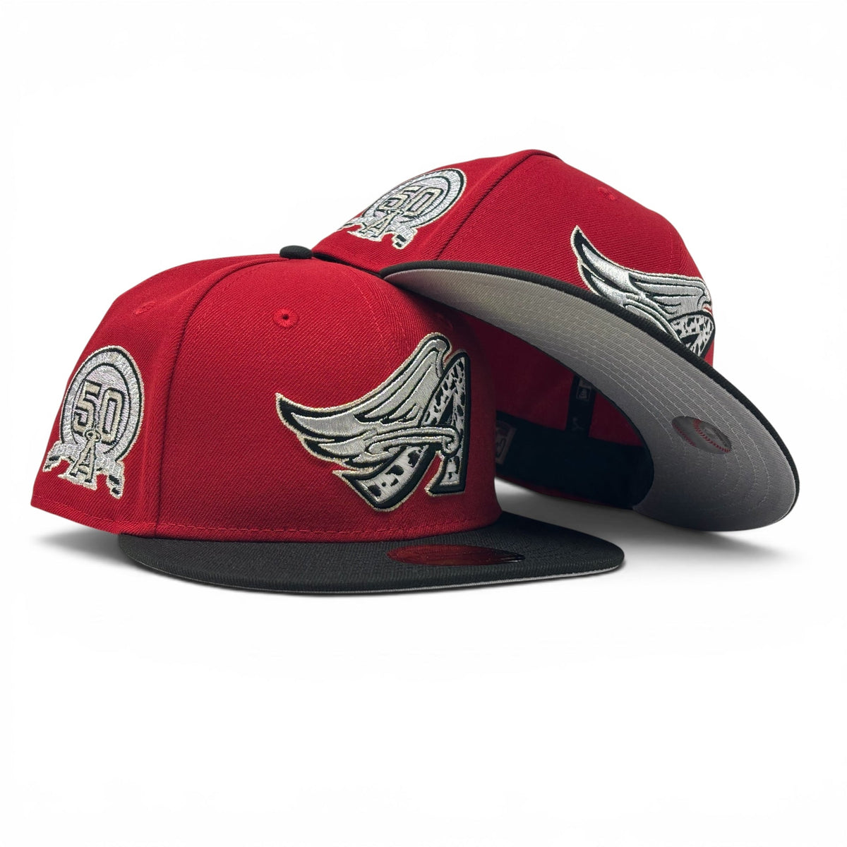 Los Angeles Angels 50th Anniversary Cow Print New Era Fitted Hat