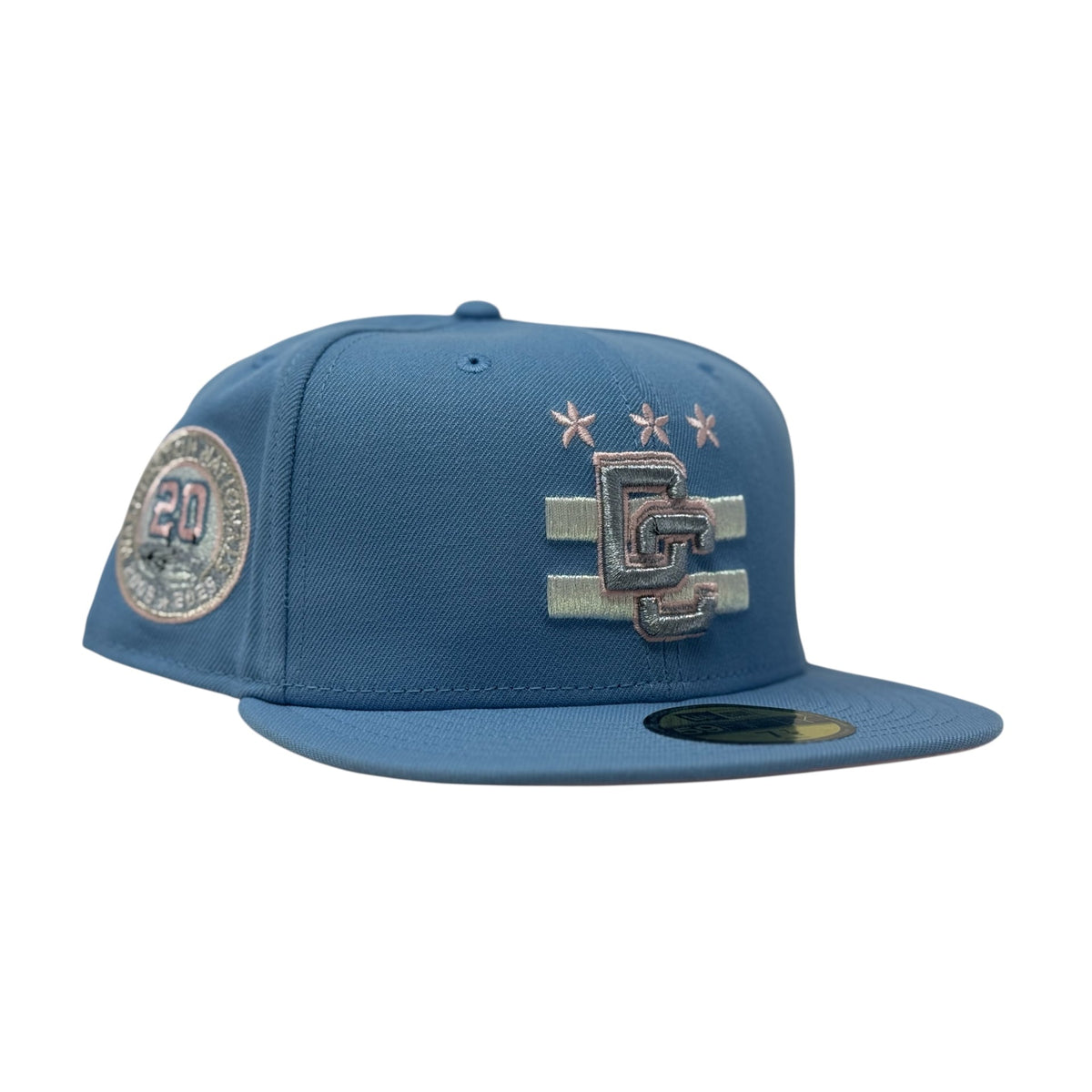 Washington Nationals 20th anniversary pink Brim New Era Fitted Hat