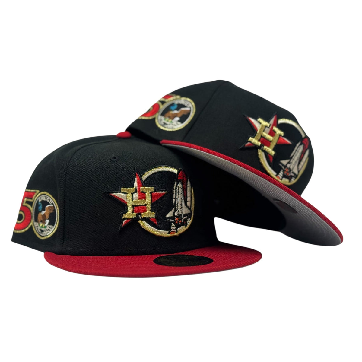 Houston Astros Apollo 50th Anniversary Gray Brim New Era Fitted Hat