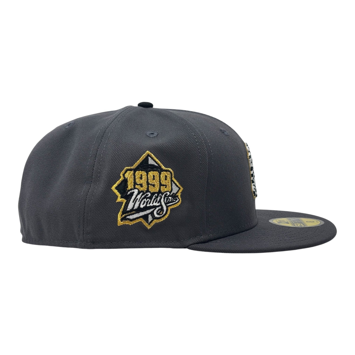 New York Yankees 1999 World Series Cow Print Fitted Hat Dark Gray