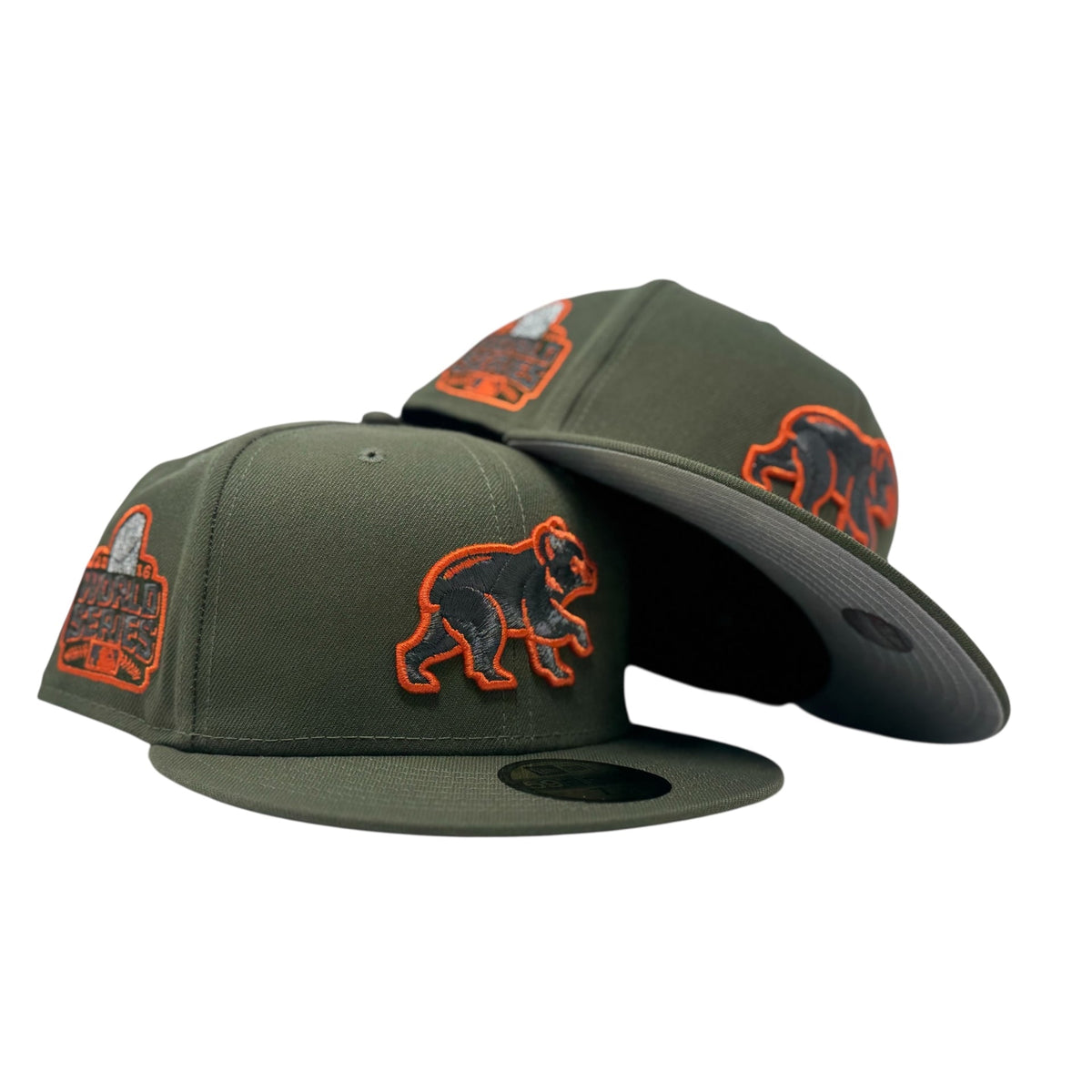Chicago Cubs 2016 World Series 59Fifty New Era Fitted Hat-Olive