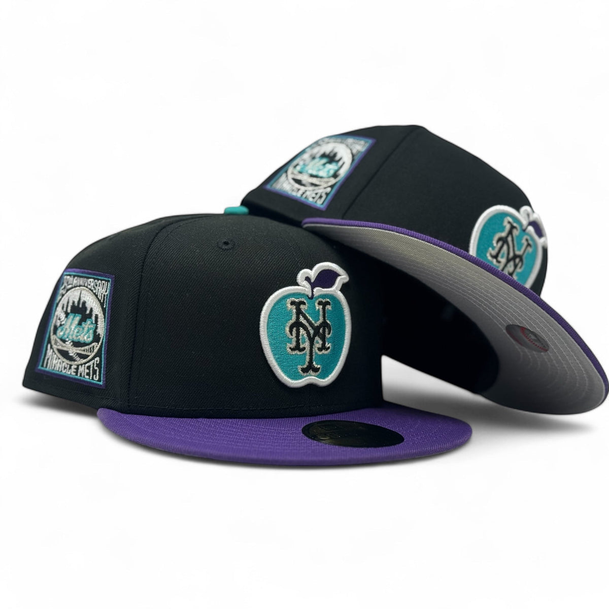 New York Mets 25th Anniversary Apple Logo "Sneaker Matching" Fitted Hats