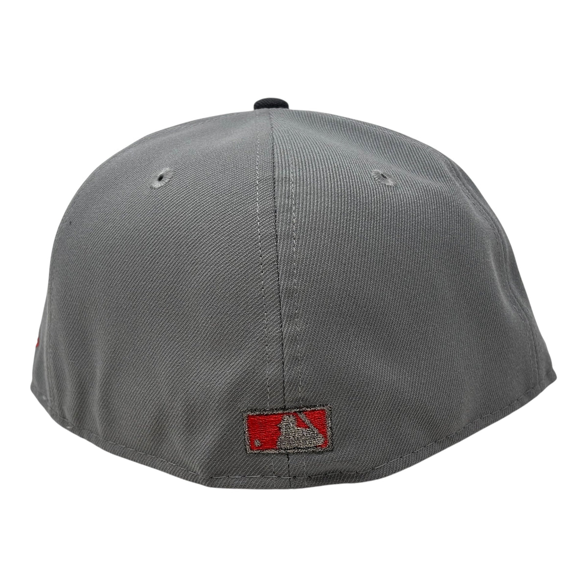 Los Angeles Angels 50th Anniversary Red Brim Fitted Hats-Gray