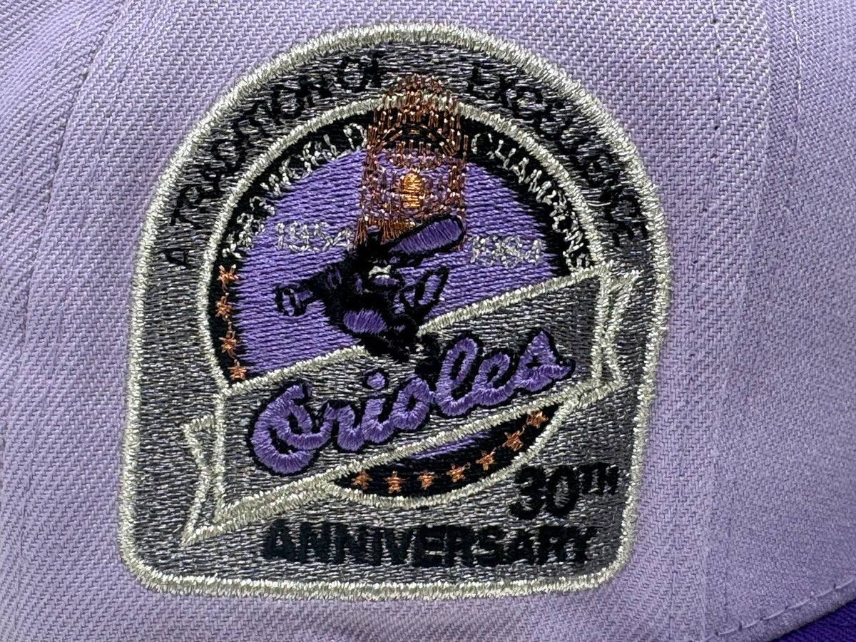 Baltimore Orioles 30th Anniversary Fitted Hat-Lavender Purple