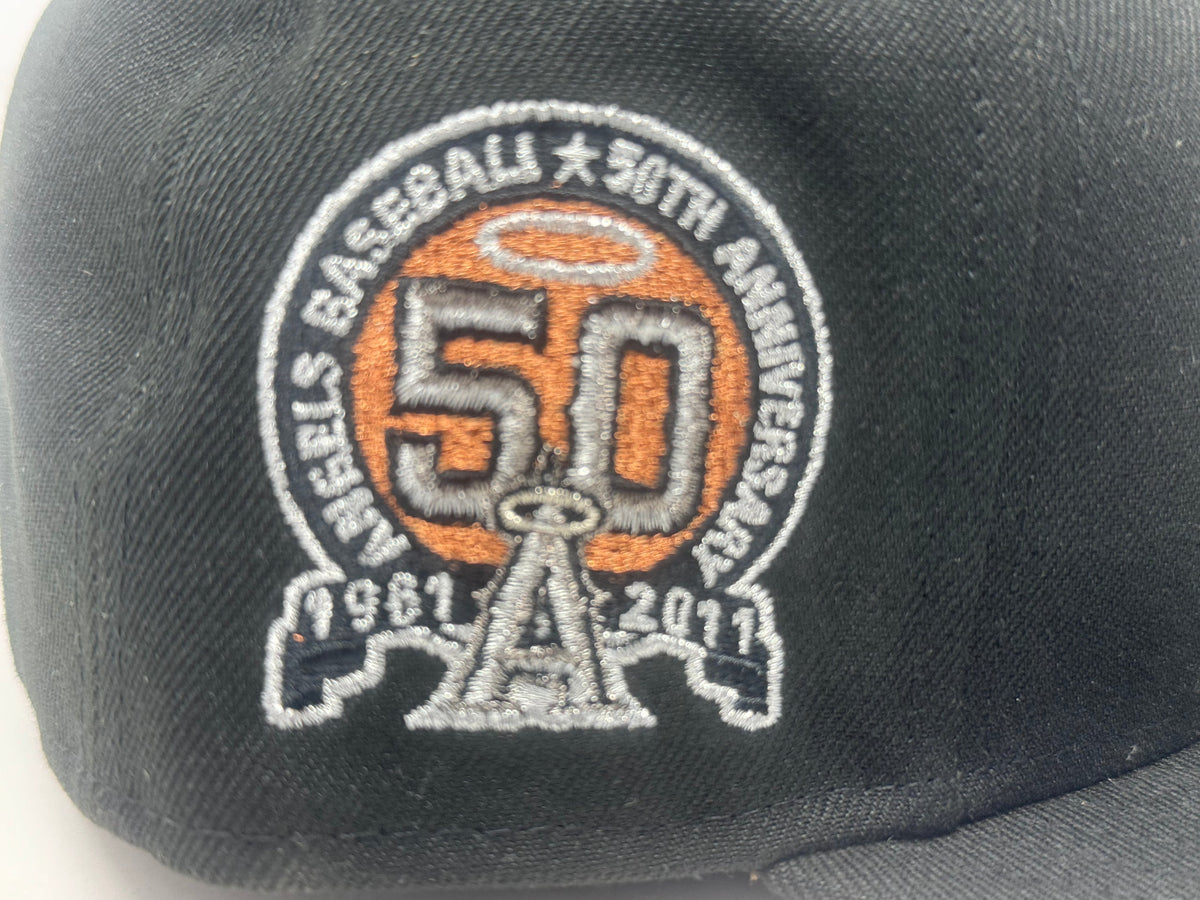 Los Angeles Angels 50th Anniversary 59Fifty Fitted Hats-Black Copper