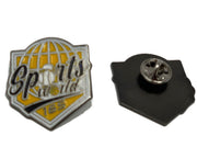 SPORTS WORLD YELLOW/ BLACK METAL PIN