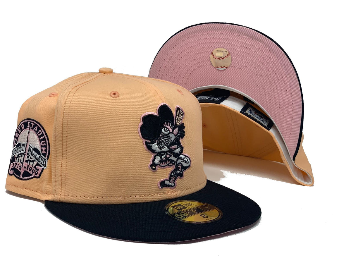 Peach Detroit Tigers Pink Botton Custom 59fifty New Era Fitted