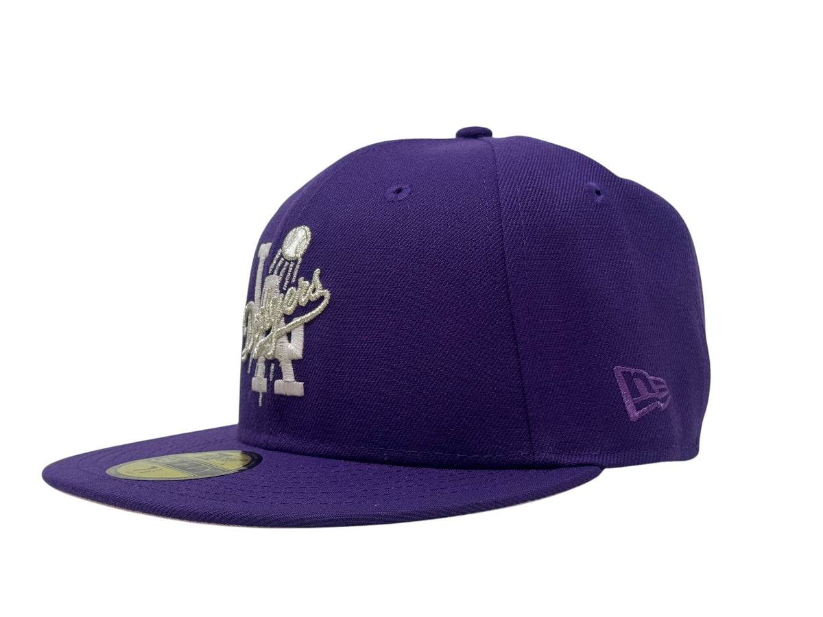 Los Angeles Dodgers 2025 World Champions Fitted Hat-Purple