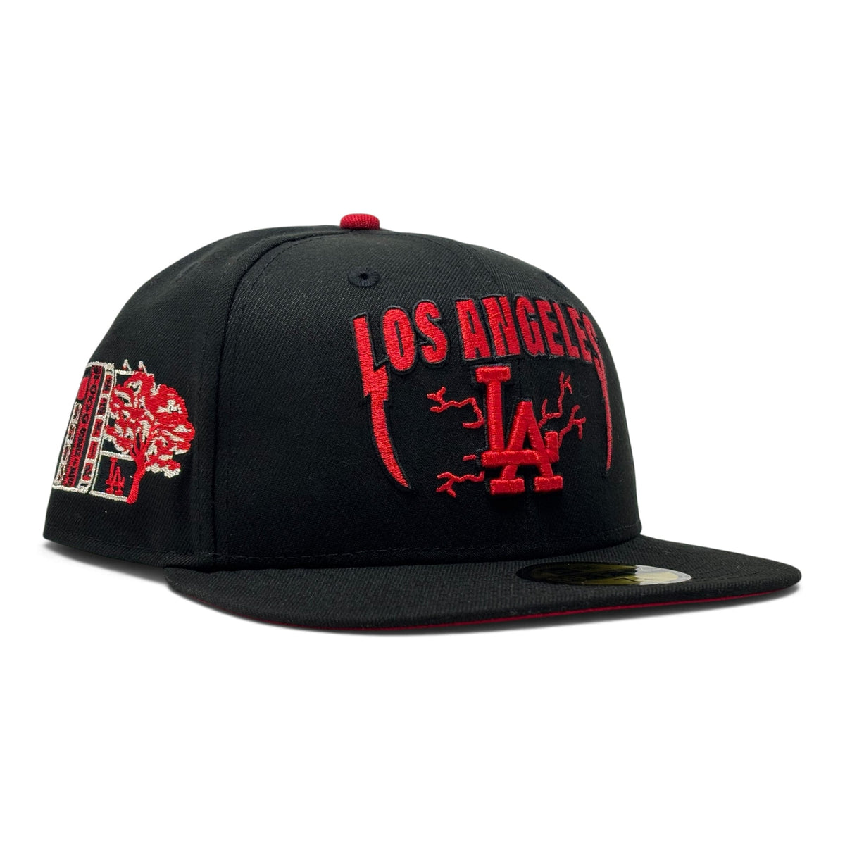 Los Angeles Dodgers 2025 Tokyo Series Red Brim Metallica Logo Fitted Hat