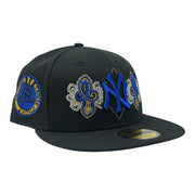 New York Yankees 1962 World Series Paisley Fitted Hat-Black Royal