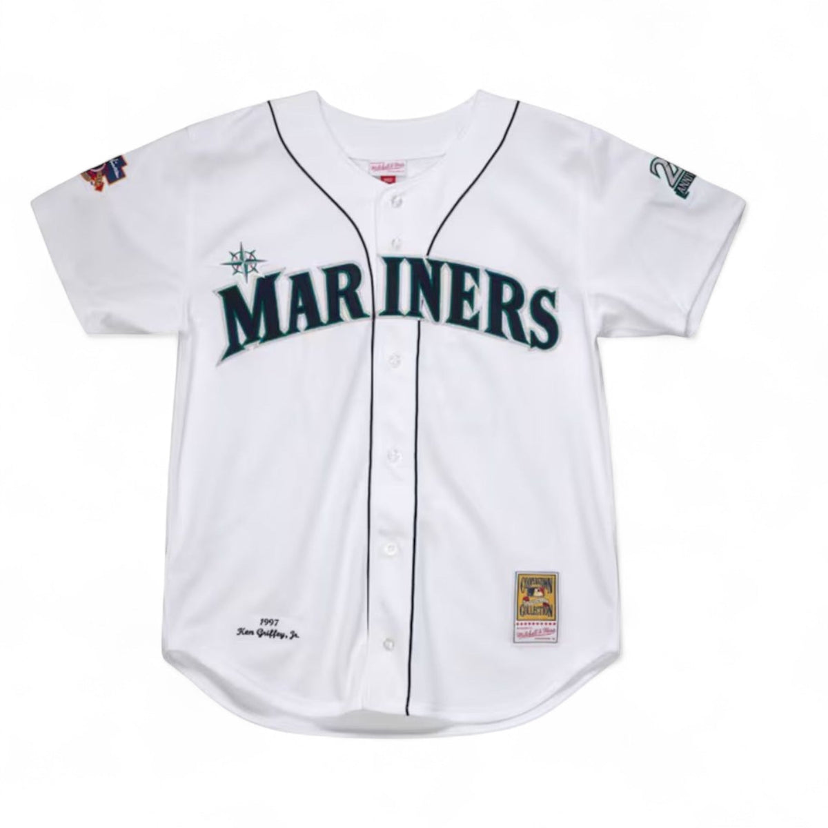 Men's Ken Griffey Jr. White Seattle Mariners 1997 Authentic Jersey