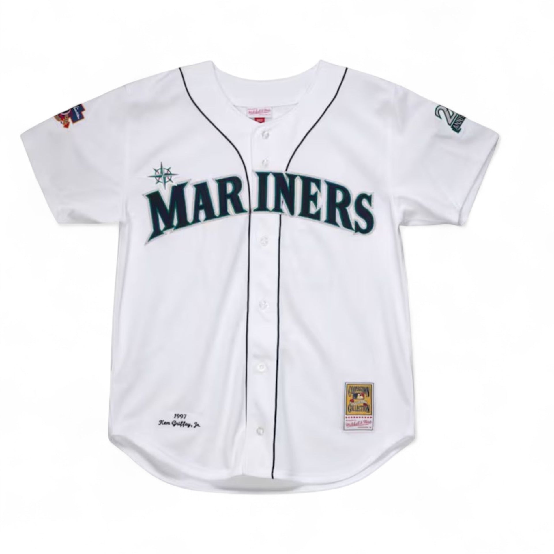 Men's Ken Griffey Jr. White Seattle Mariners 1997 Authentic Jersey