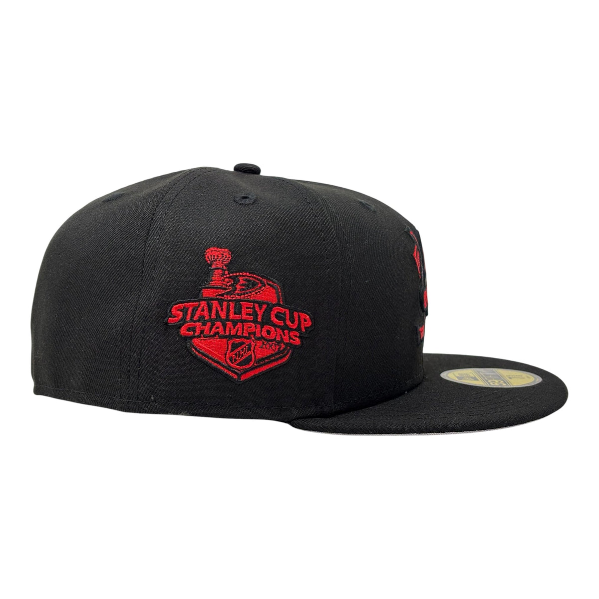 Anaheim Ducks Stanley Cup Champions Fitted Hats-Black Red