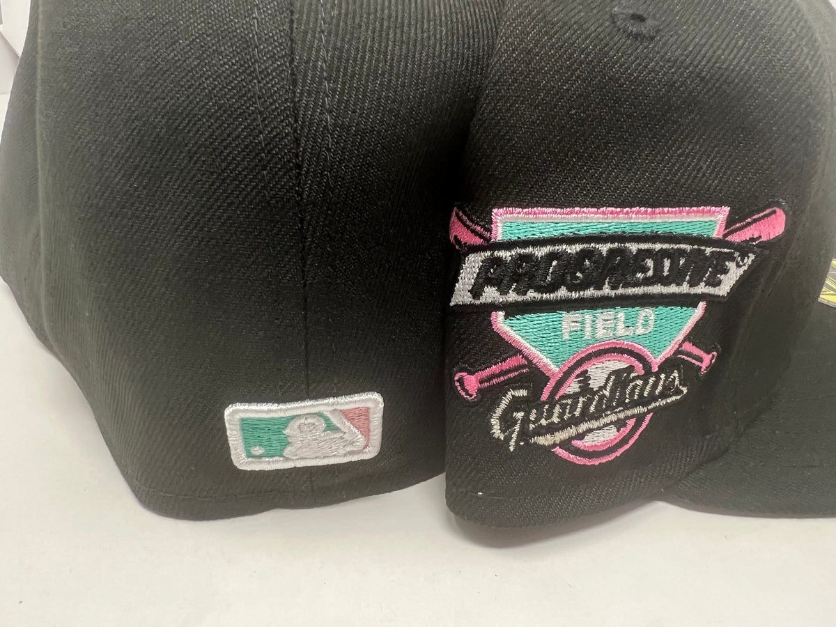 Black Cleveland Guardians Progressive Field New Era Fitted Hat