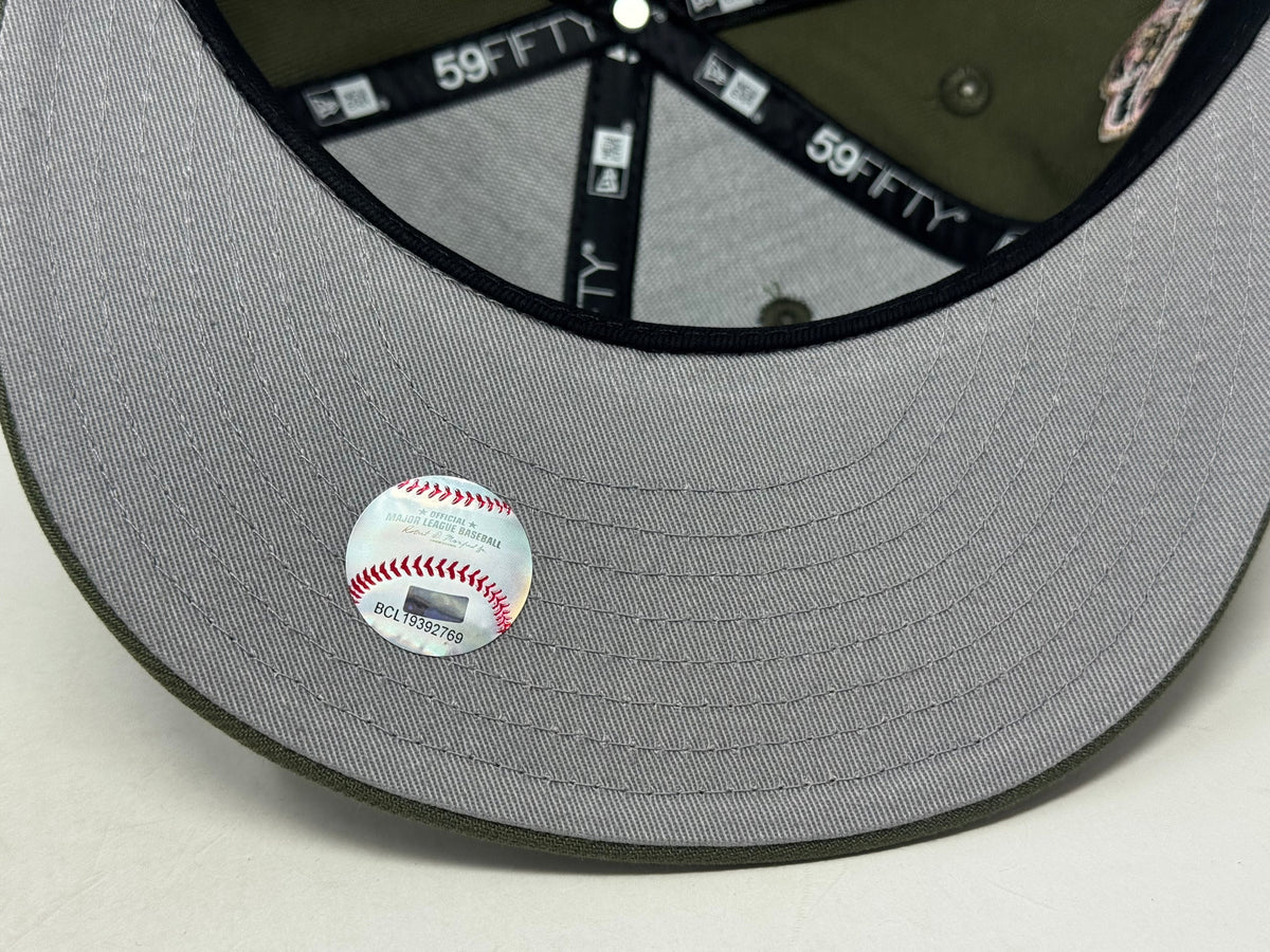 Los Angeles Angels 35th Anniversary Fitted Hats-Olive Green