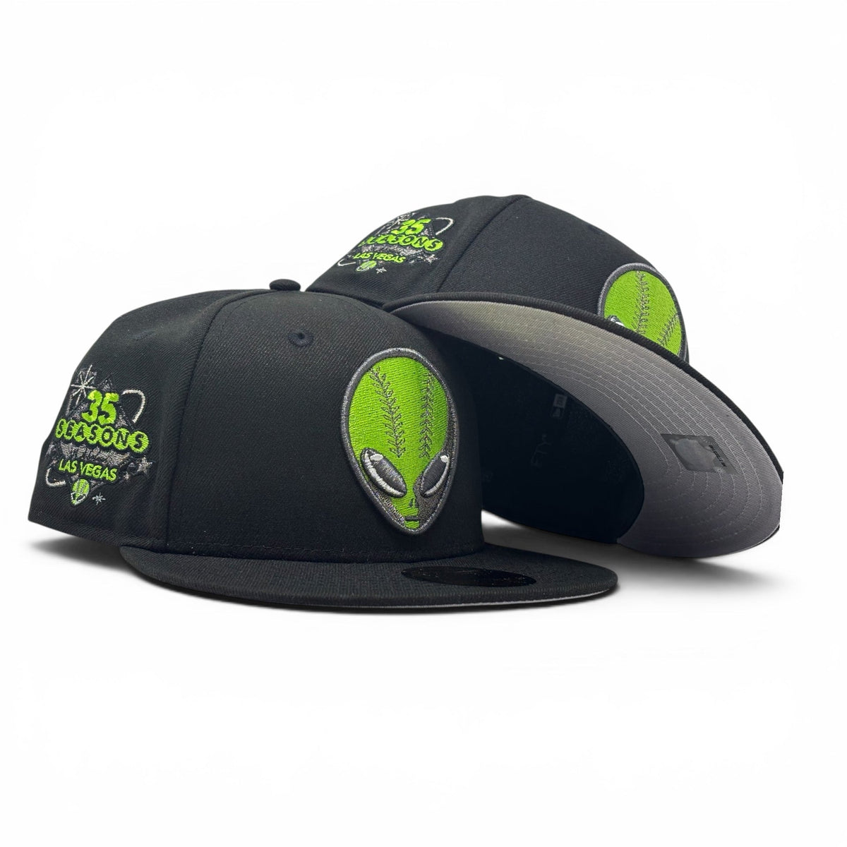 Las Vegas 51s Alien 35th Seasons Lime Green Edition 59Fifty Fitted Hat