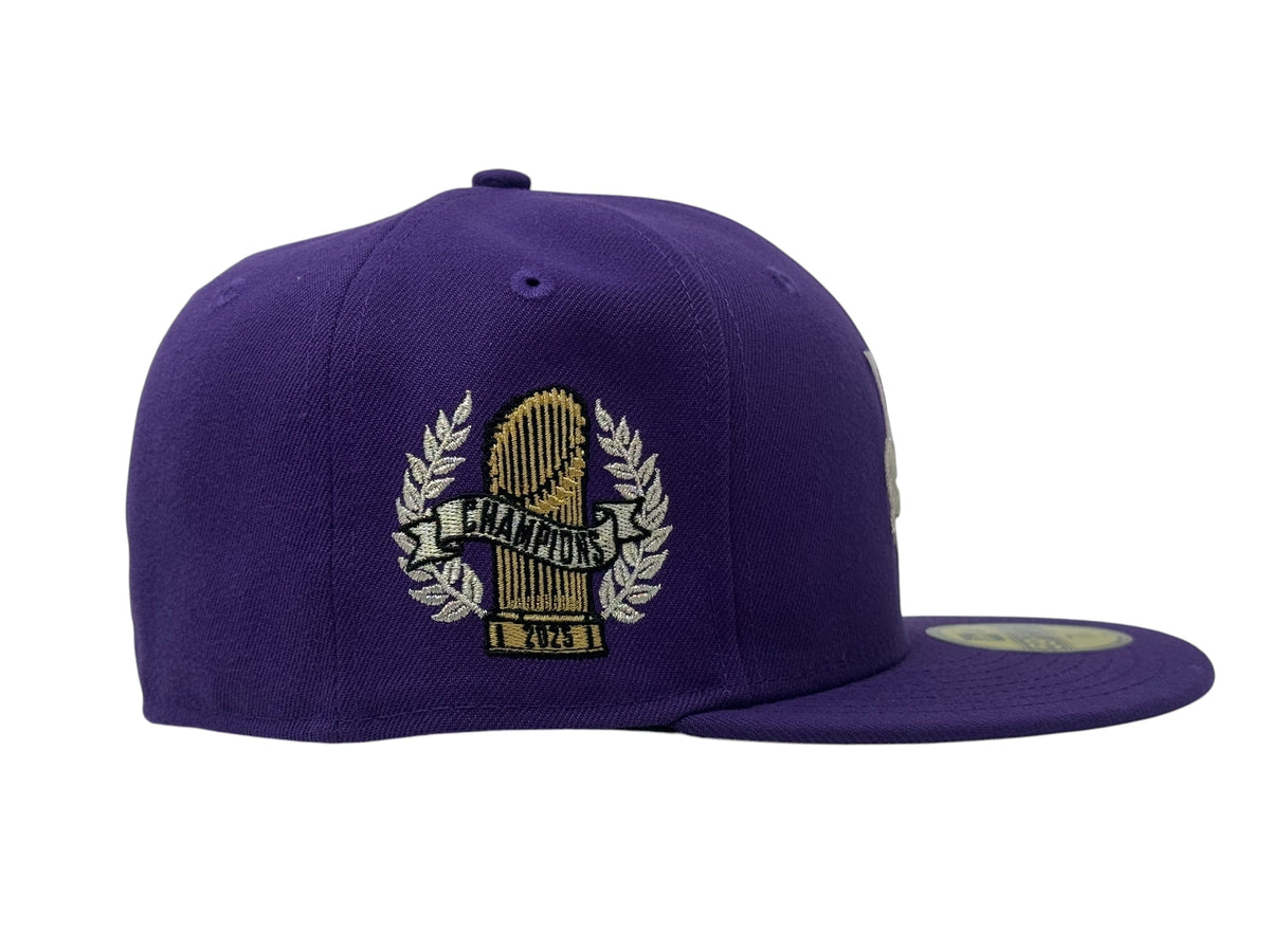 Los Angeles Dodgers 2025 World Champions Fitted Hat-Purple