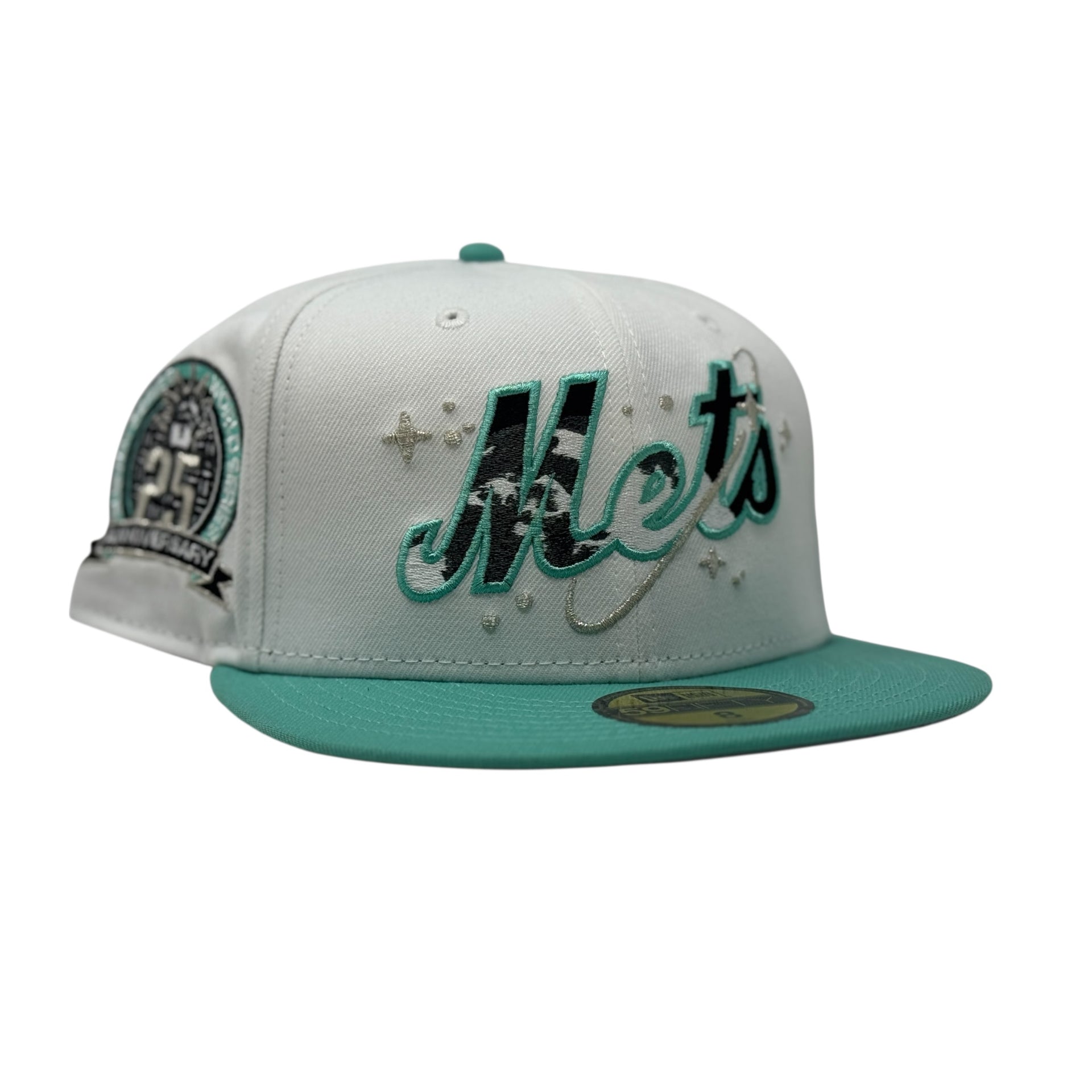 New York Mets 25th anniversary of Subway Series Fitted Hat-White Mint