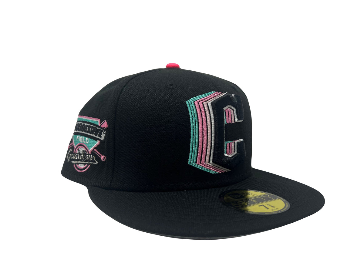Black Cleveland Guardians Progressive Field New Era Fitted Hat