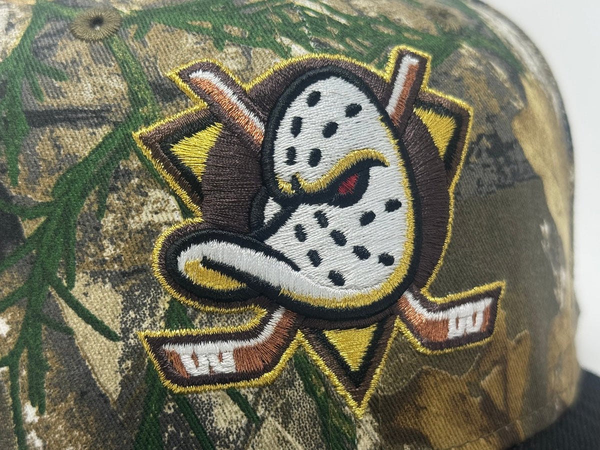 Anaheim Ducks Stanley Cup Champions Fitted Hats-Real Tree Black