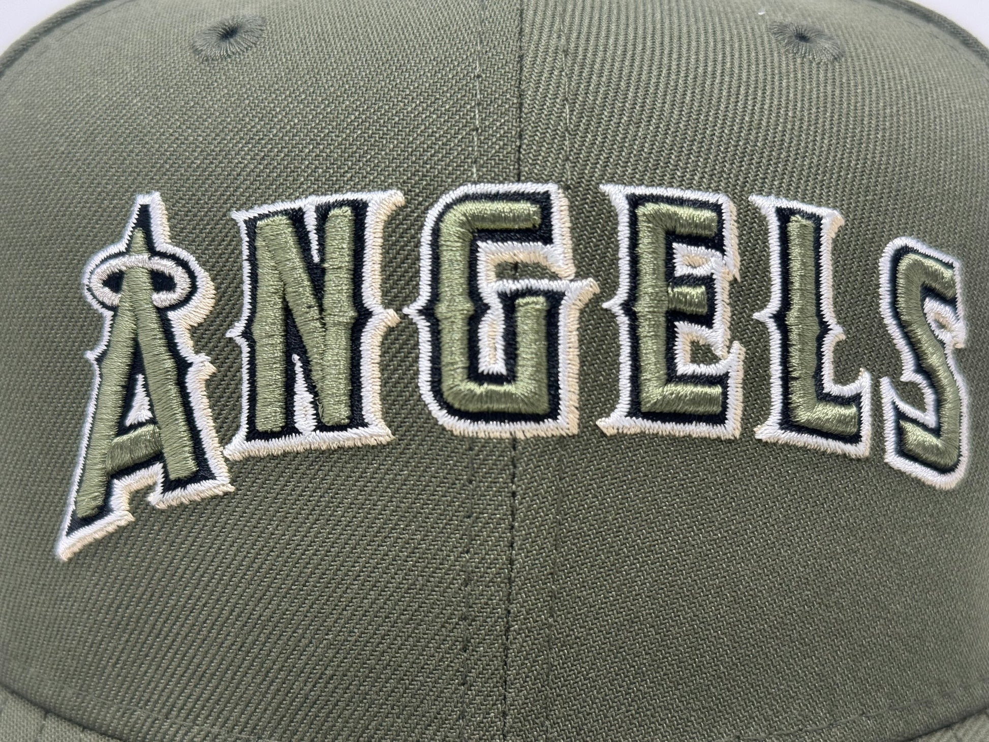 Los Angeles Angels 35th Anniversary Fitted Hats-Olive Green