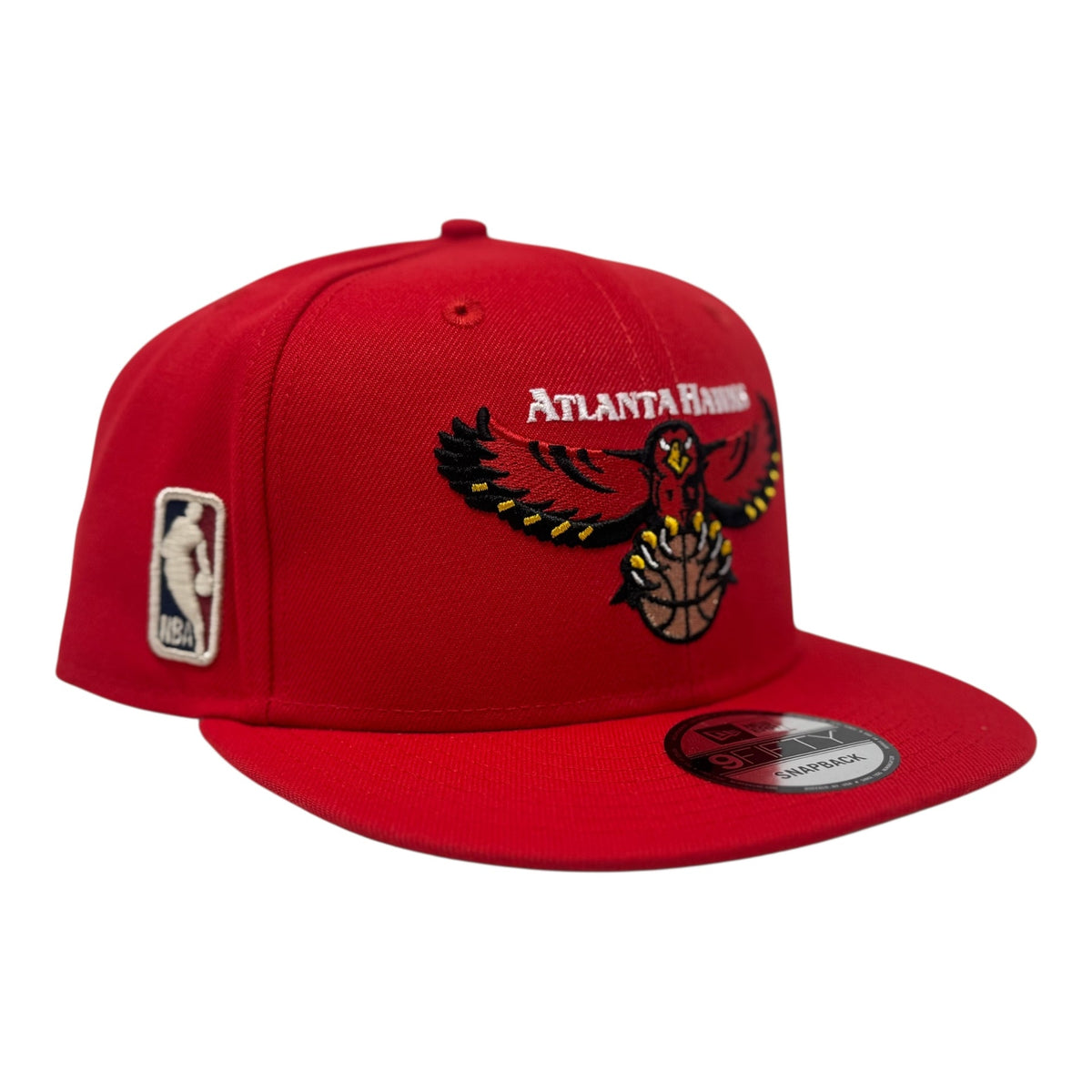Atlanta Hawks Hardwood Classics Team Snapback Hat-Red
