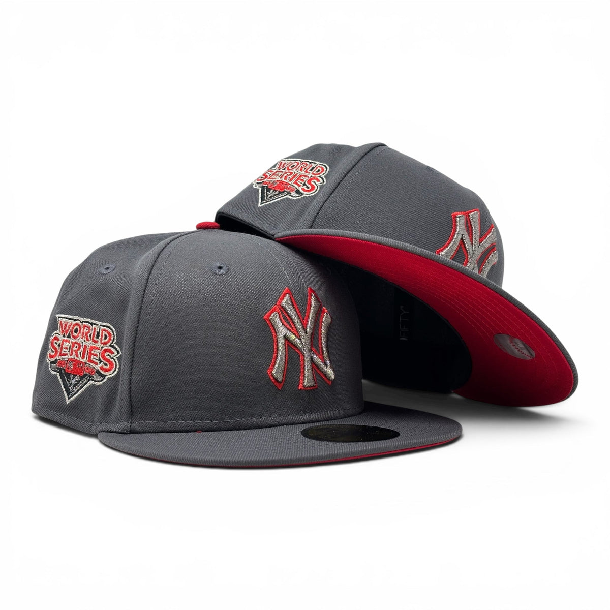 New York Yankees 2000 World Series Red Brim Fitted Hat