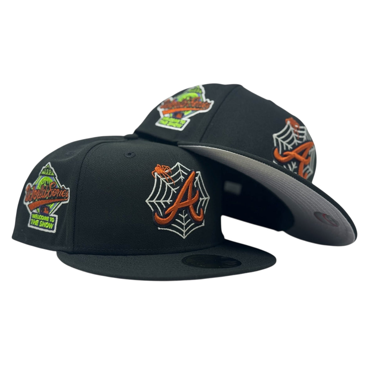 Atlanta Braves "Halloween Pack" Fitted Hats-Black