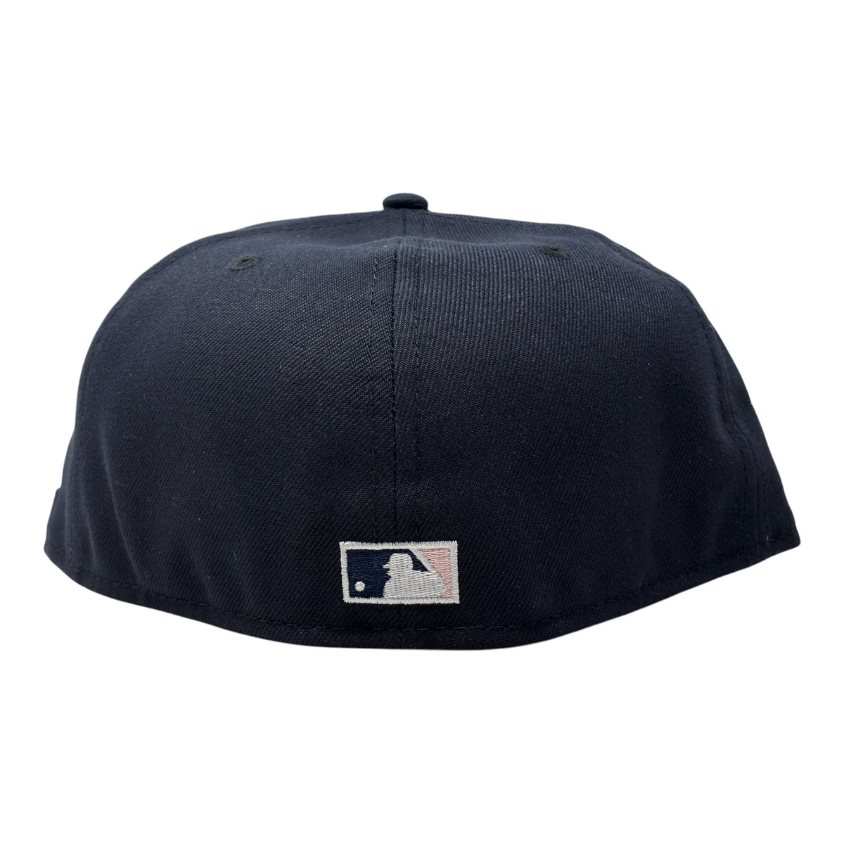 New York Yankees 1999 World Series with heart Pink Brim Fitted Hat-Navy