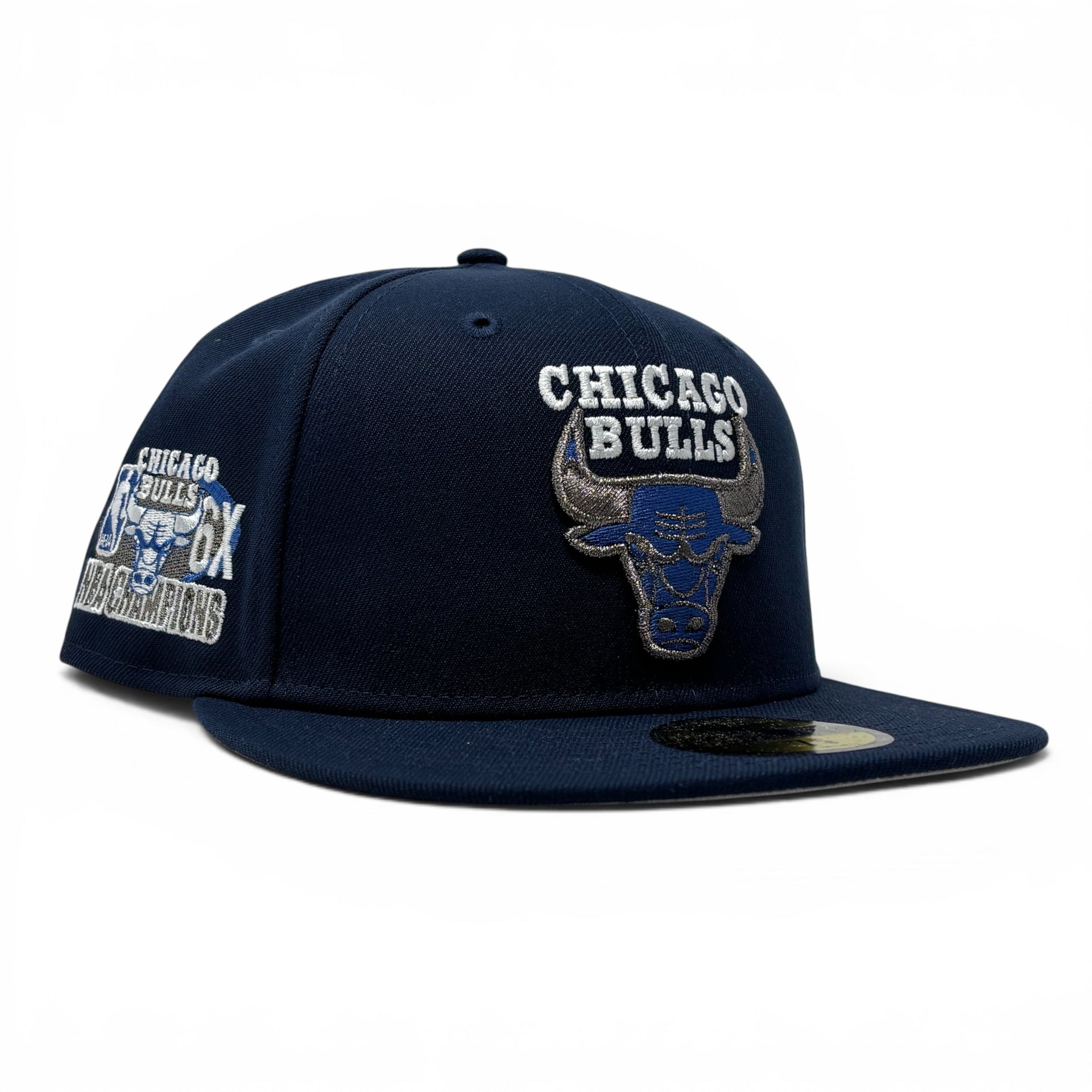 Chicago Bulls 6X NBA Champions Fitted Hat to Match Jordan Flint 13