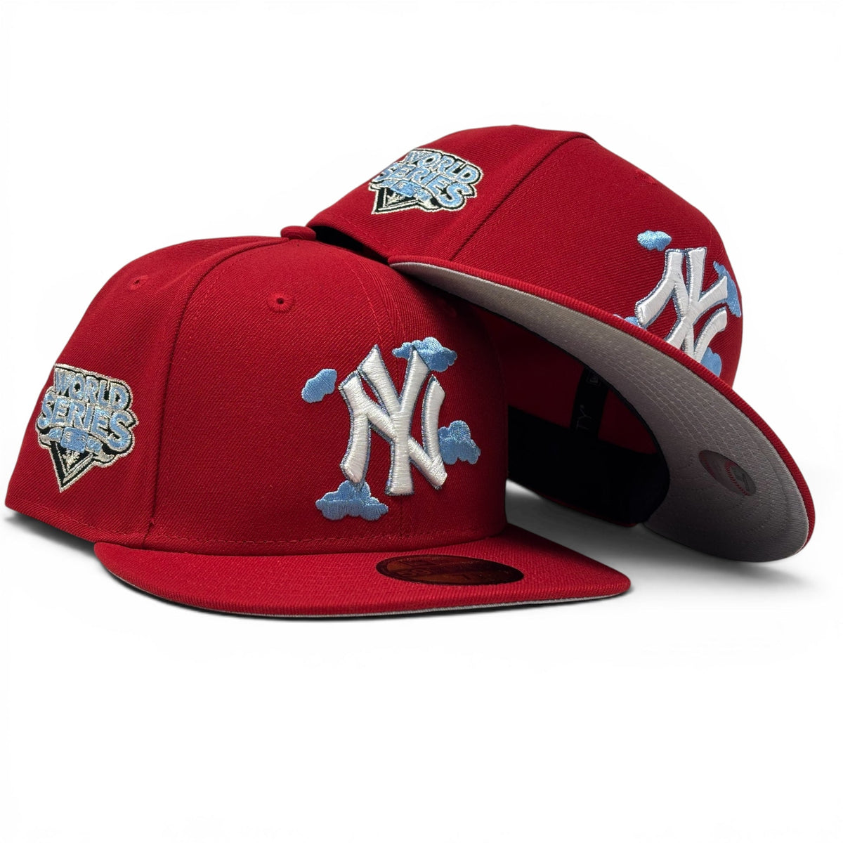 New York Yankees 2009 World Series Cloud Pack Fitted Hats-Red