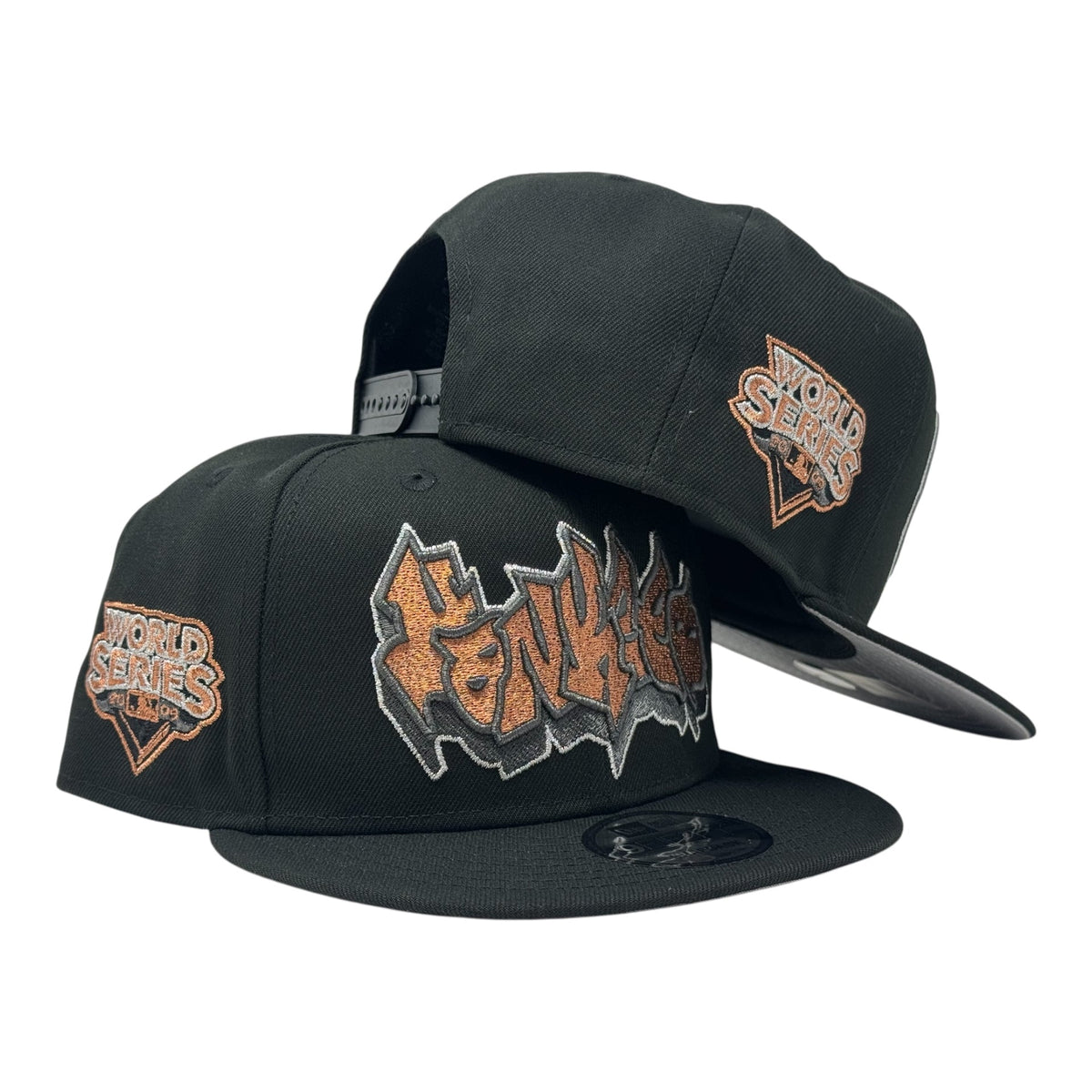 New York Yankees 2009 World Series Graffiti Snapback Hats-Black Copper