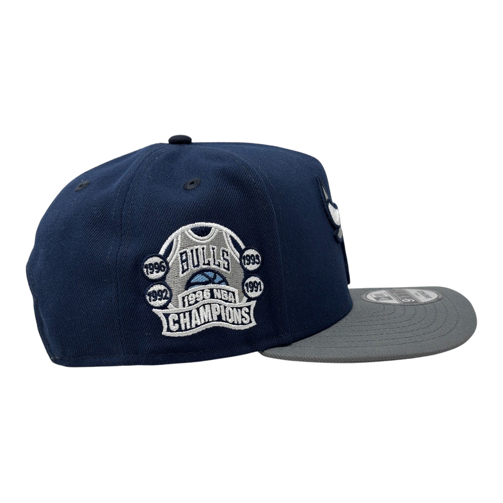 Chicago Bulls 9Fifty champions A-Frame Snapback Hats-Navy /Grey