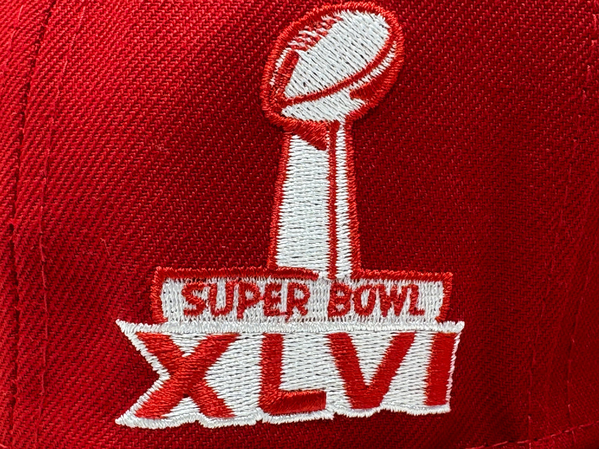 Red New York Giants Super Bowl XLVI 59Fifty Fitted Hat-Red