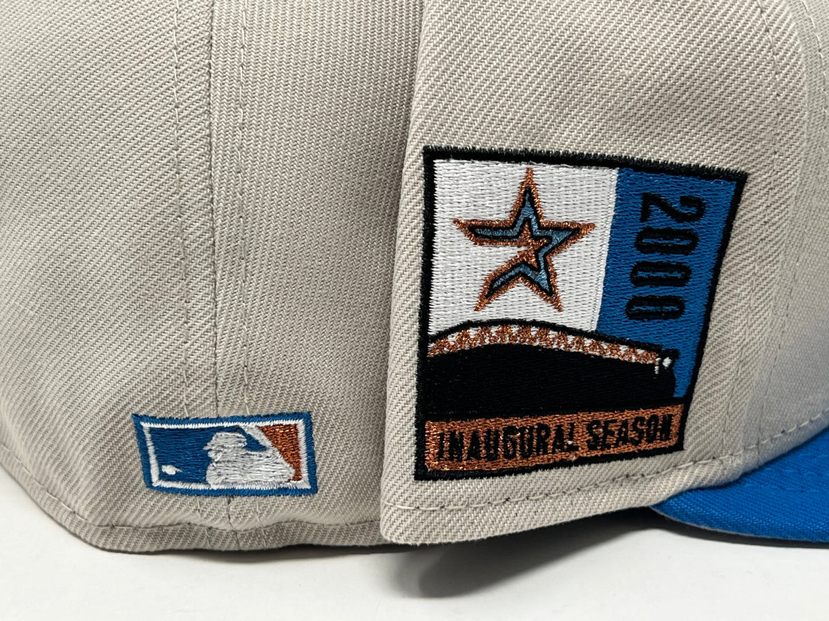 Houston Astros Stone Pack Blue Jewel Visor New Era Fitted HatStone Pack Houston Astros 2010 Inaugural Season New Era Fitted Hat