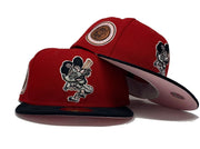 DETROIT TIGERS 1968 WORLD SERIES  "CORDUROY VISOR"  PINK BRIM NEW ERA FITTED HAT