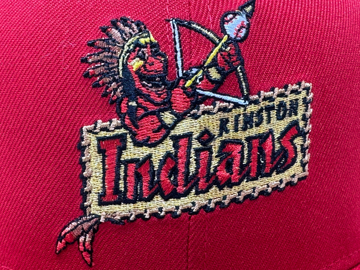 Kinston Indians Minor League New Era Fitted Hats-Red