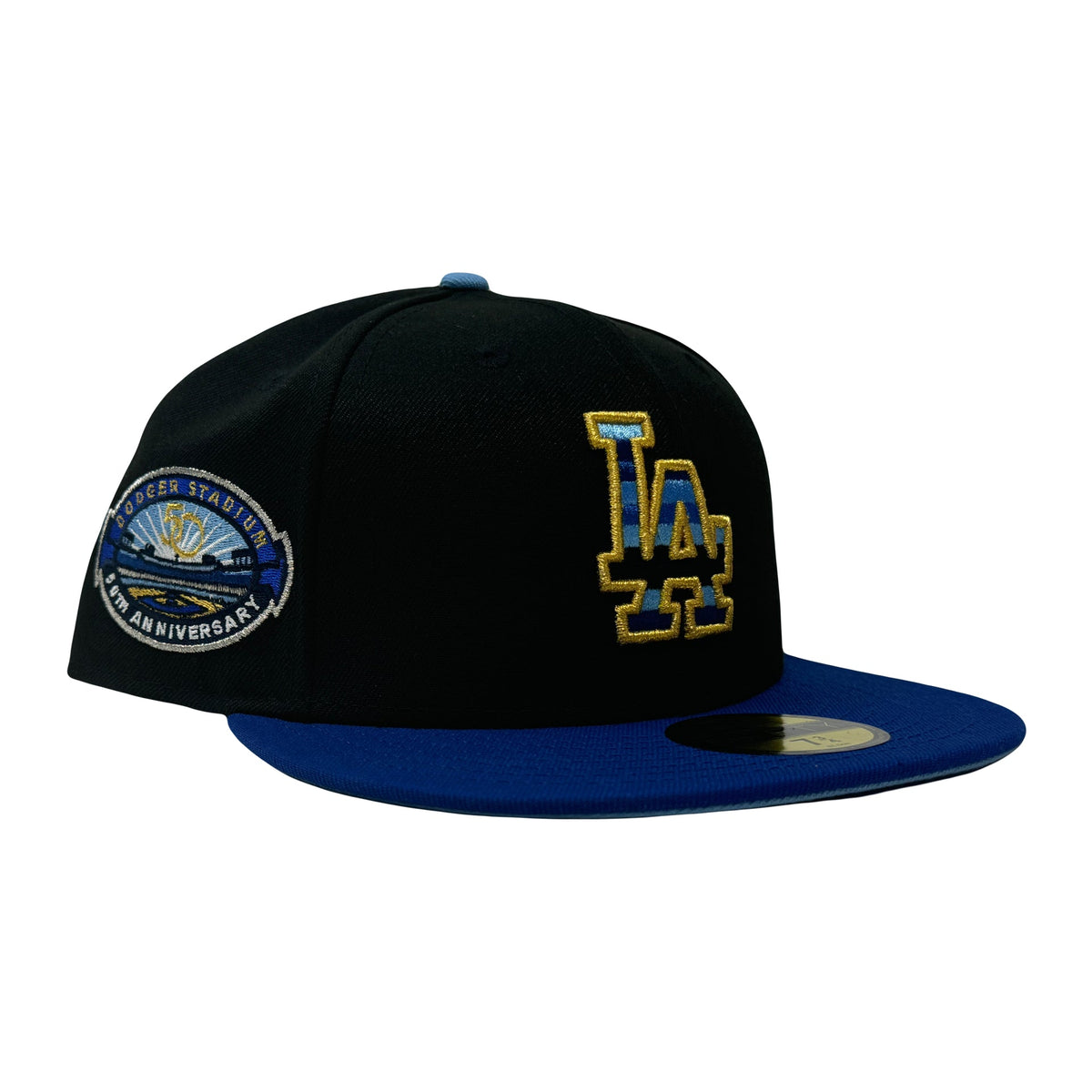 Los Angeles Dodgers 50th Anniversary 'Faded Logo" Icy Brim 59Fifty New Era Fitted Hat