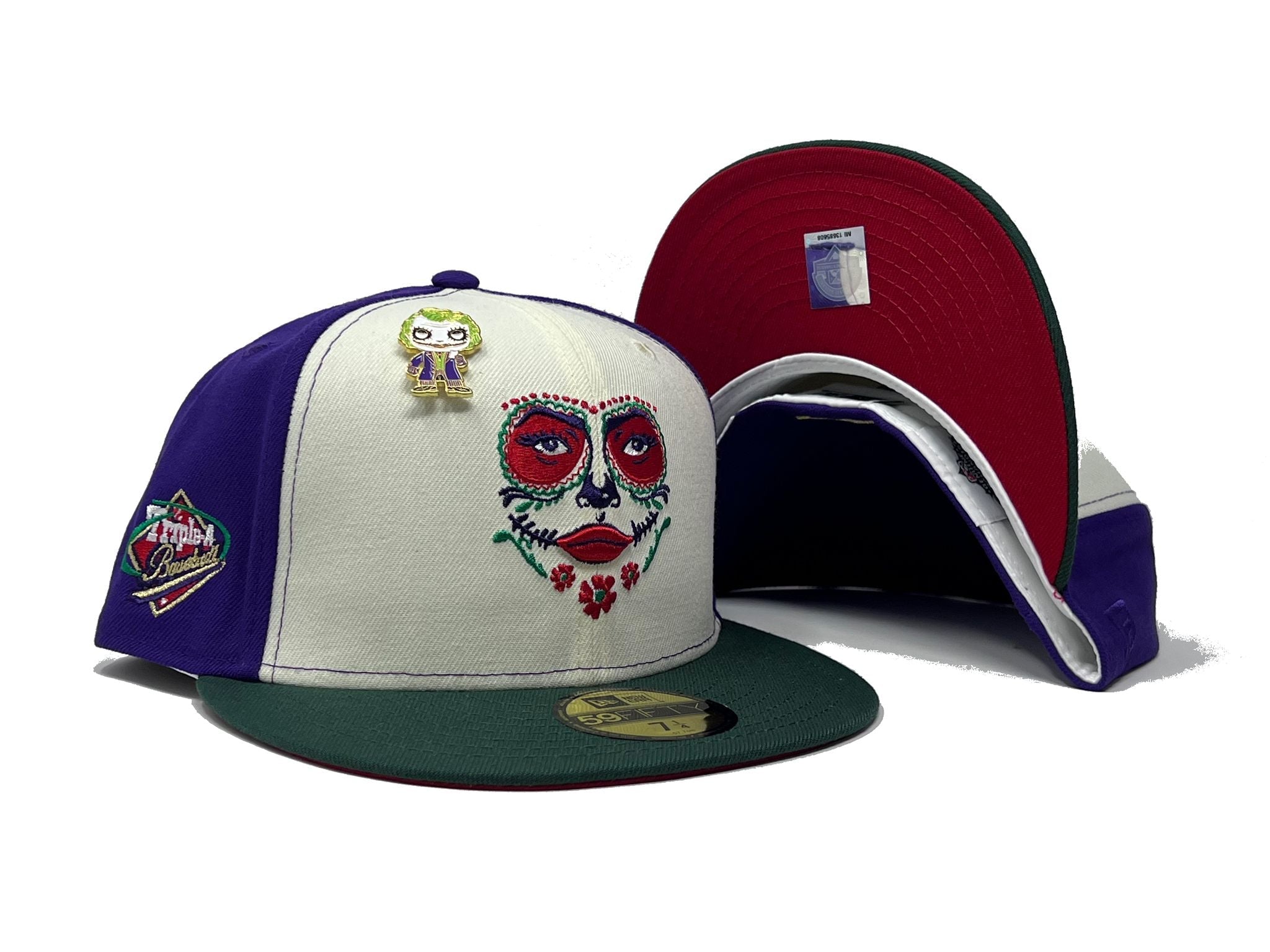 LOS ANGELES LLORONAS TRIPLE A LEAGUE "VILLAIN PACK" RED BRIM NEW ERA FITTED HAT