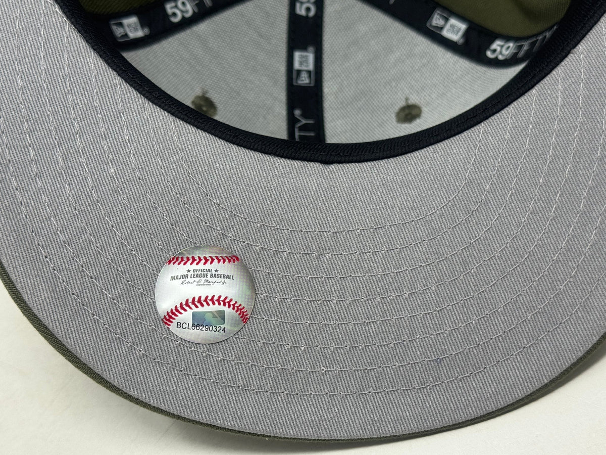 New York Yankees "Supercharged" Logo Fitted Hats-Olive