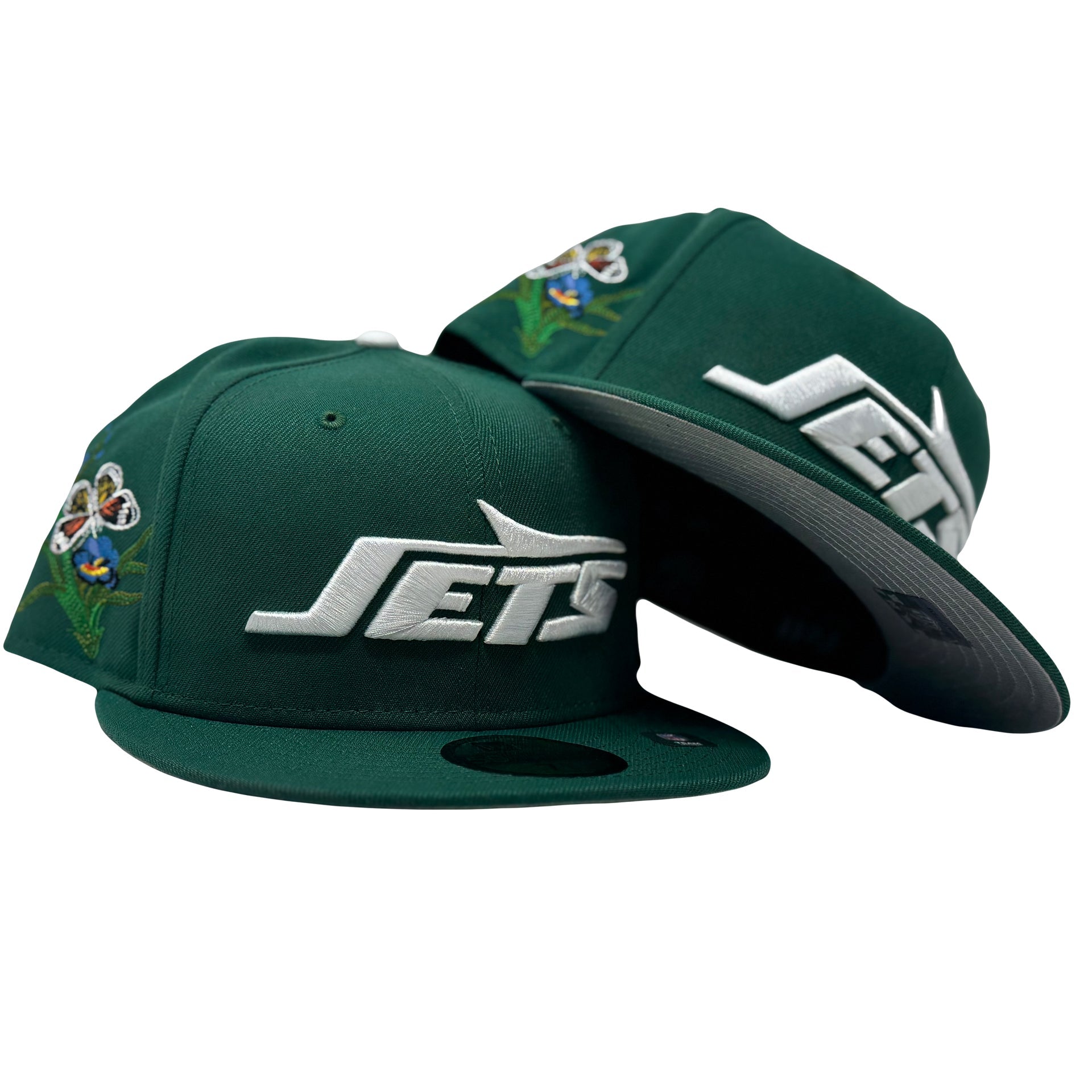 New York Jets Butterfly Garden New Era NFL Fitted Hats