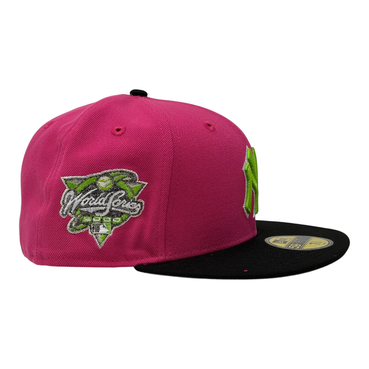 New York Yankees 2000 World Series Hot Pink Black New Era Fitted Hat